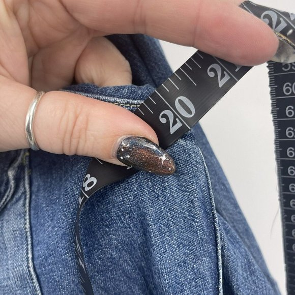 VTG Levi's Big E Sawtooth Short Horn Pearl Snap Button Denim Shirt Sanforized - Picture 16 of 16